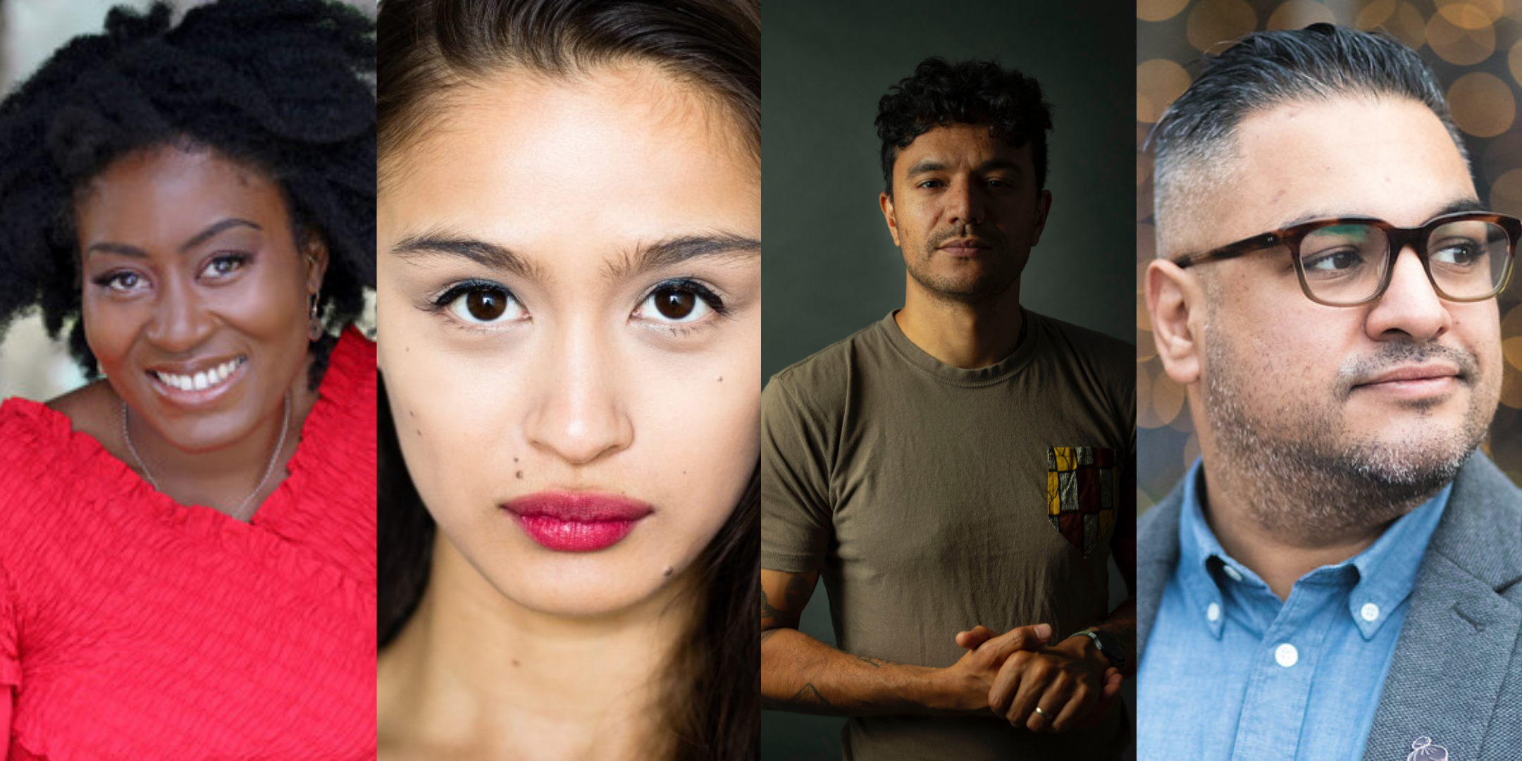 a composite image of four faces