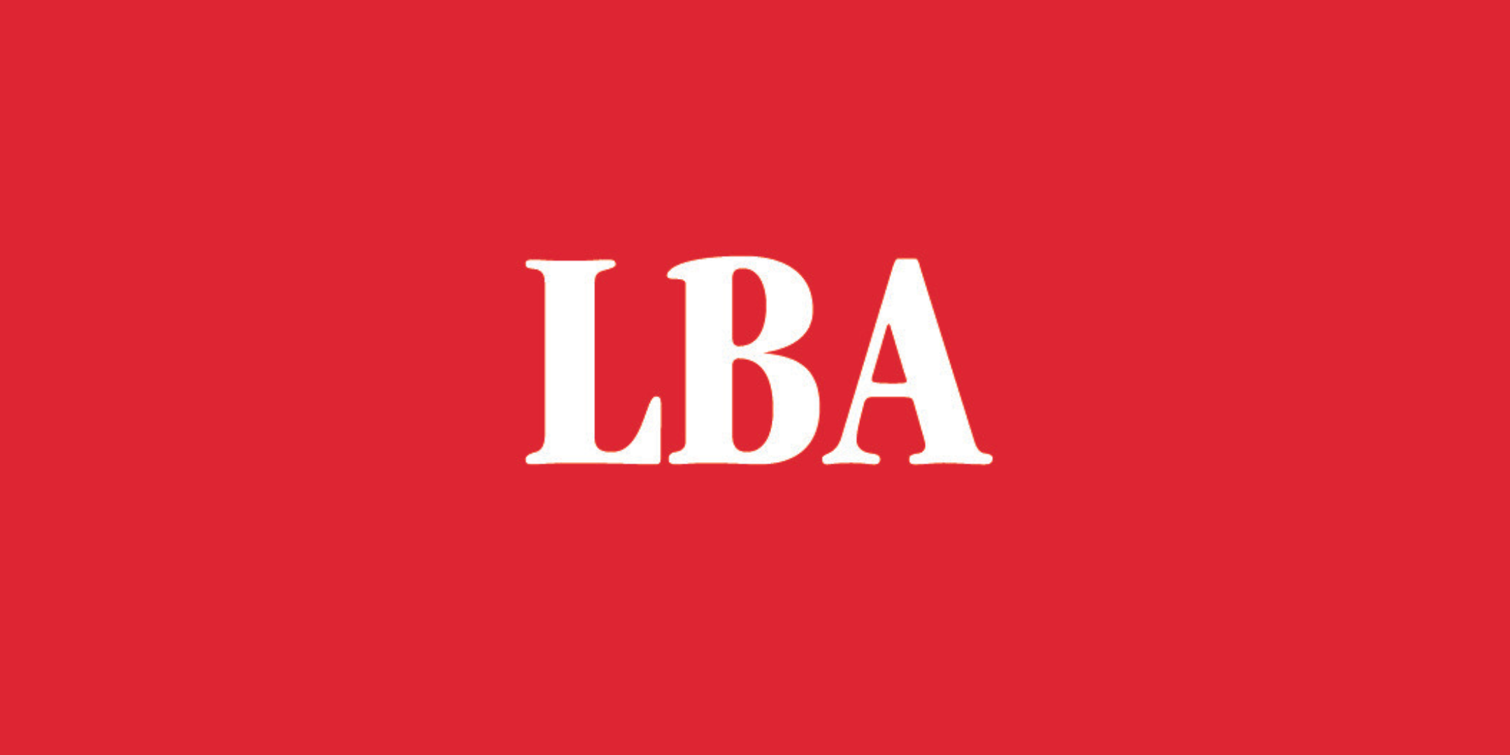 LBA Agency logo - a red background with captial LBA letters.